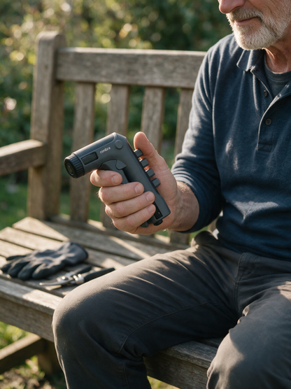 Nimbra used one-handed outdoors