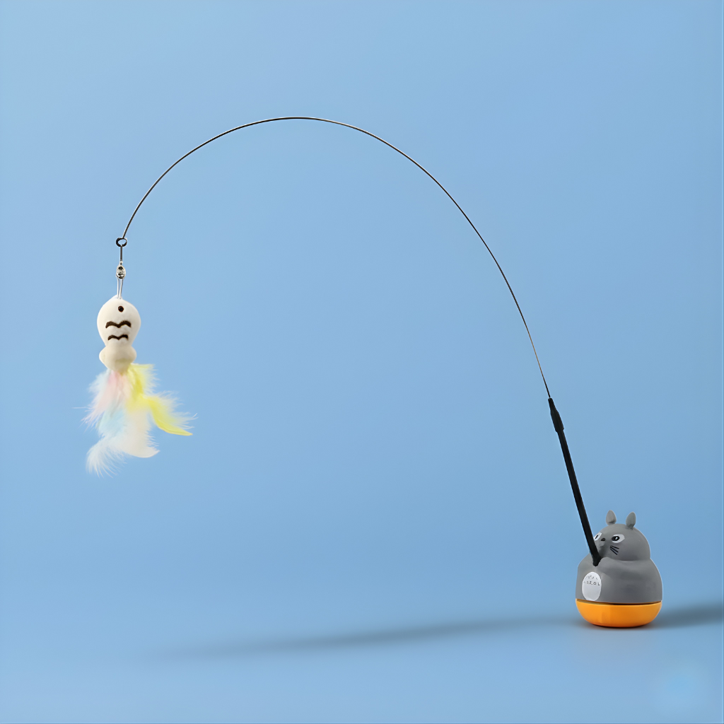 Interactive Cat Fishing Pole Toy