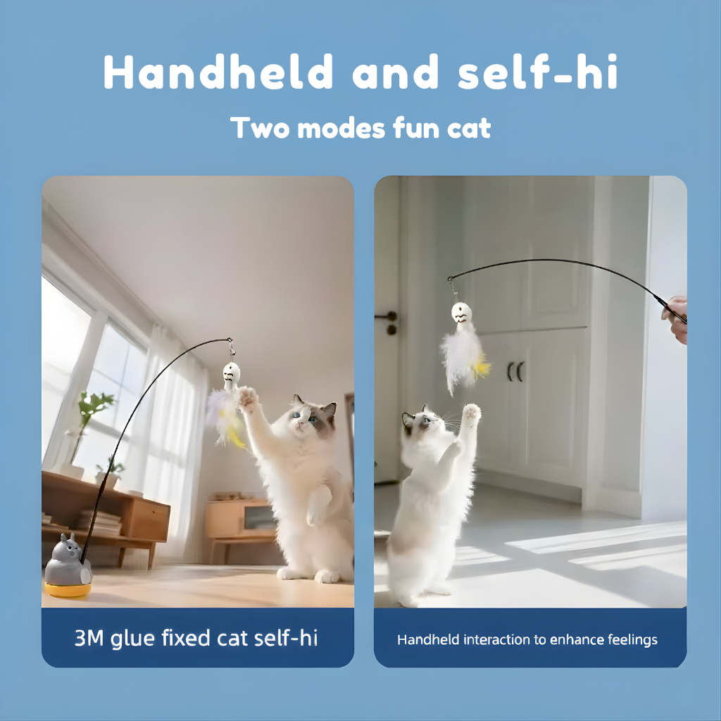 Interactive Cat Fishing Pole Toy
